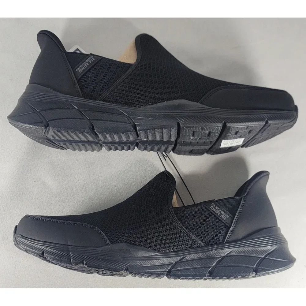Skechers Shoes Men's Slip Ins Swift Fit Black Sneaker Memory Foam 16997S Size 12